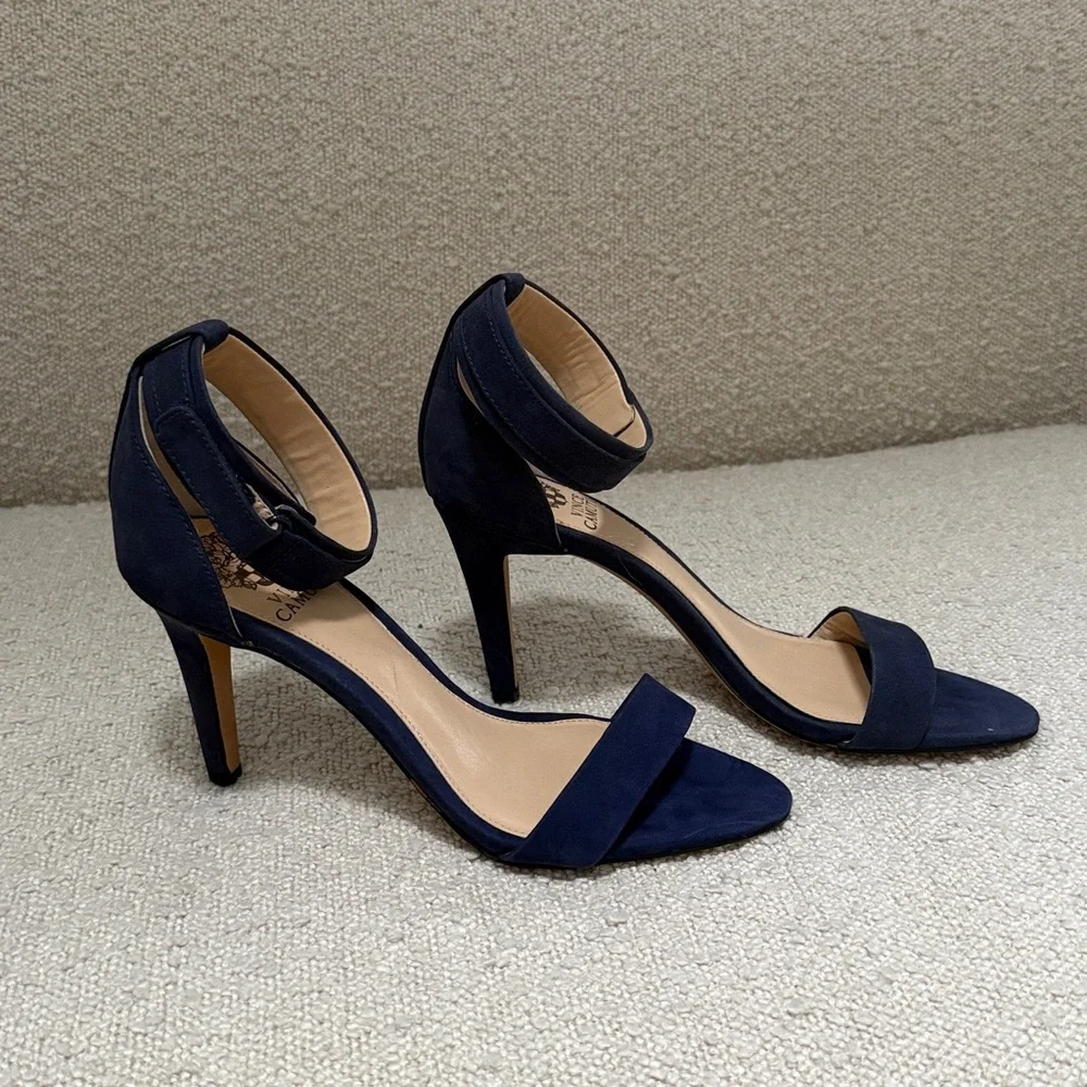 Vince Camuto Midnight Blue Ankle Strap Sandals